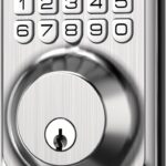 TEEHO TE001 Keyless Entry Door Lock with Keypad – Smart Deadbolt Lock for Front Door with 2 Keys – Auto Lock – Easy Installation – Satin Nickel